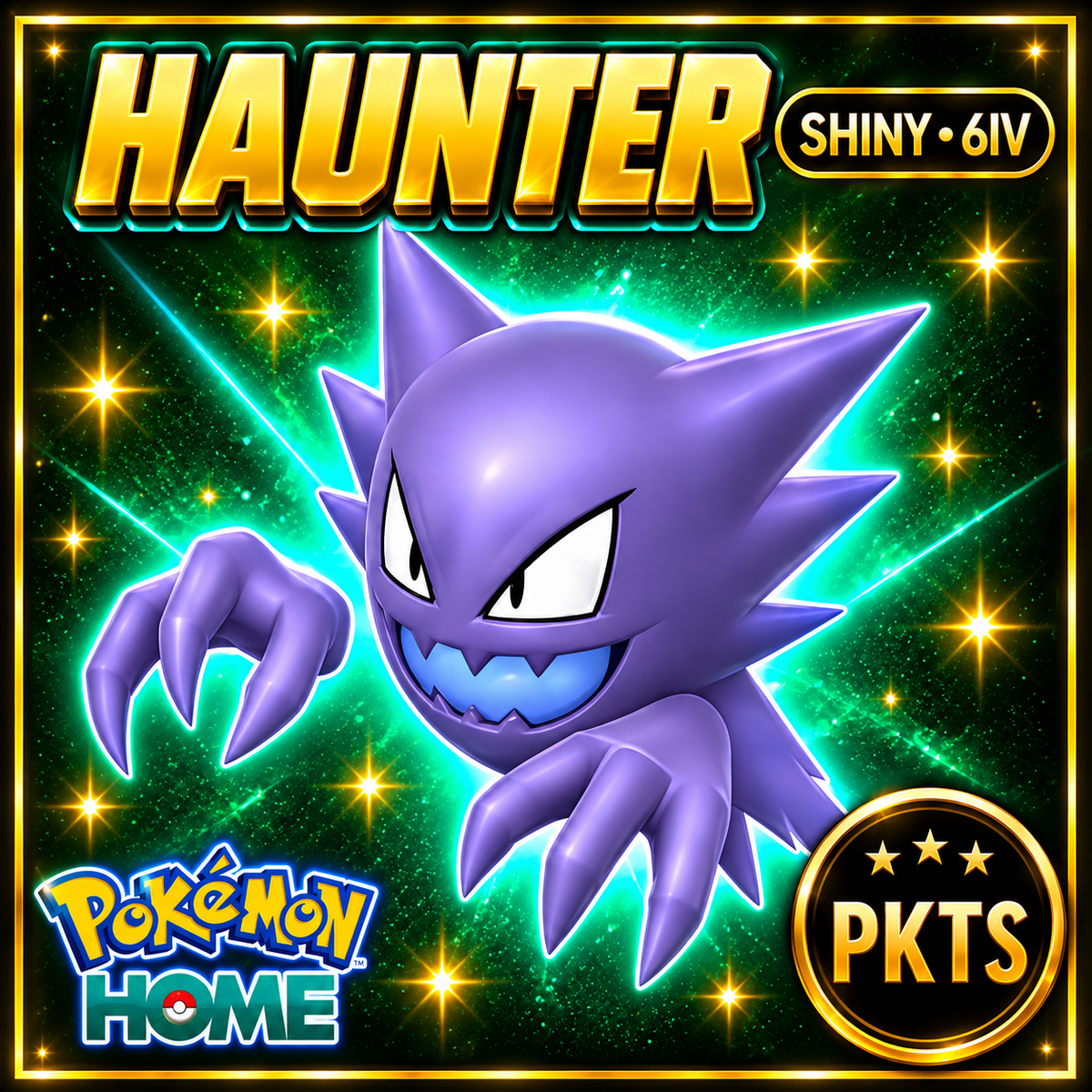 Shiny Haunter Pokémon HOME 6IV Competitive Battle Ready - Image 1