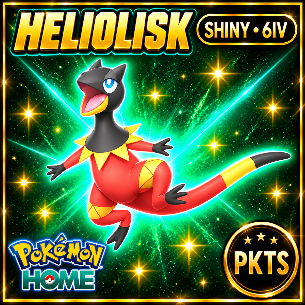 Shiny Heliolisk Pokémon HOME 6IV Competitive Battle Ready - Image 1