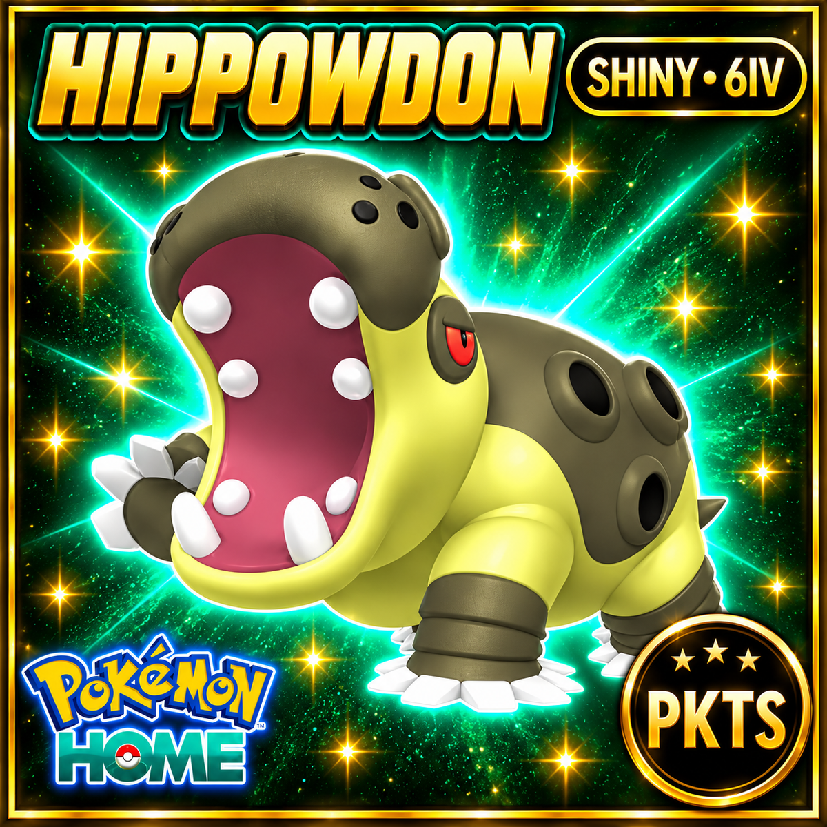 Shiny Hippowdon Pokémon HOME 6IV Competitive Battle Ready - Image 1