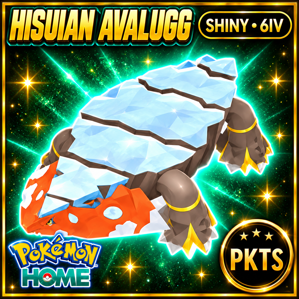 Shiny Hisuian Avalugg Pokémon HOME 6IV Competitive Battle Ready - Image 1