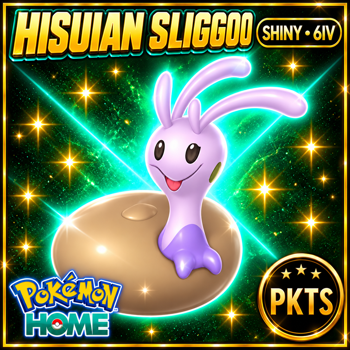 Shiny Hisuian Sliggoo Pokémon HOME 6IV Competitive Battle Ready - Image 1