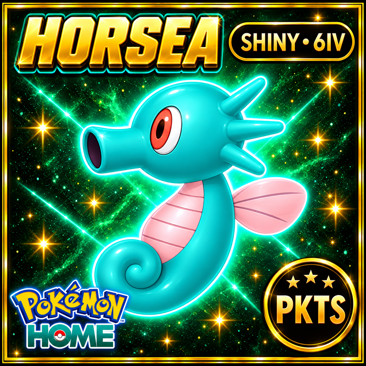 Shiny Horsea Pokémon HOME 6IV Competitive Battle Ready - Image 1