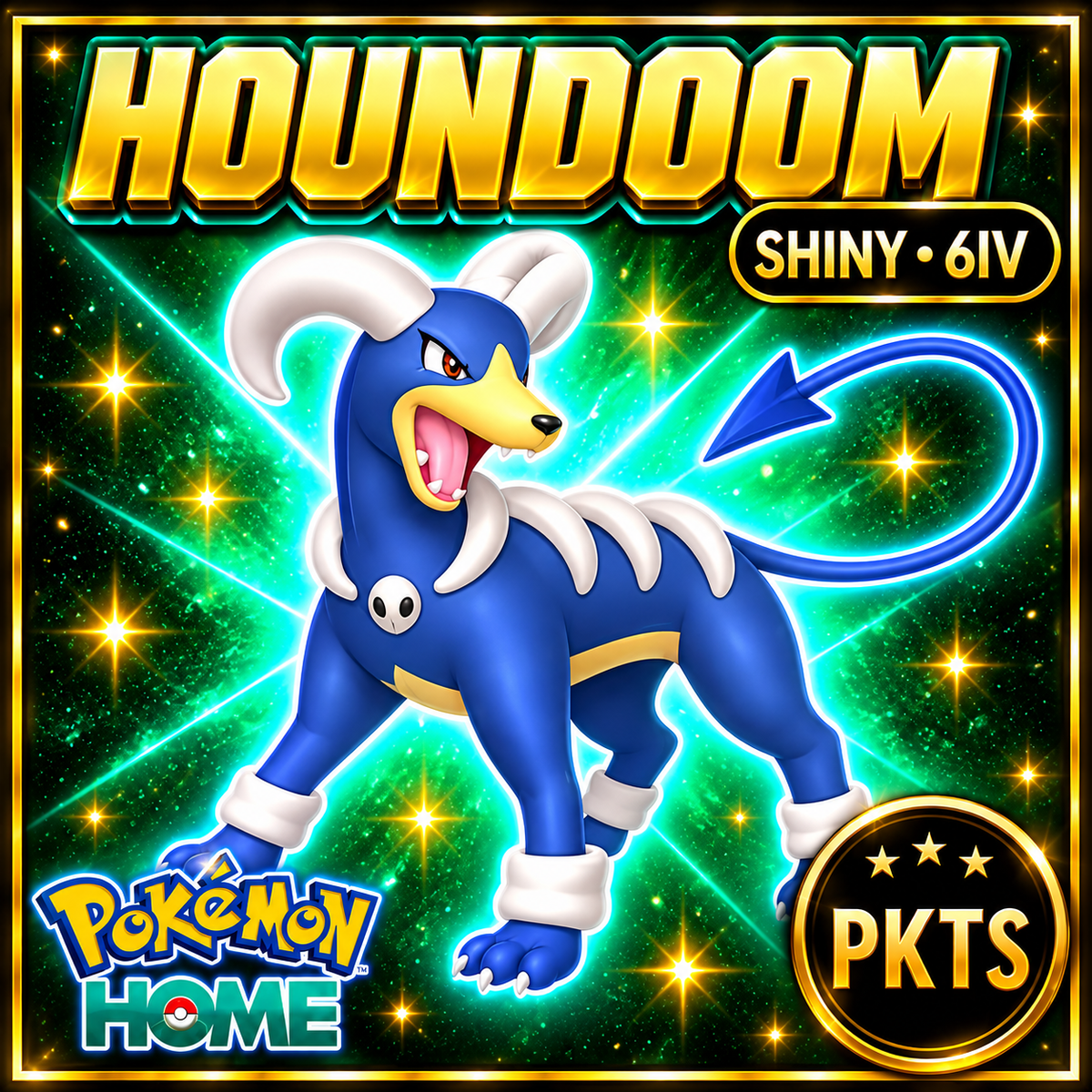 Shiny Houndoom Pokémon HOME 6IV Competitive Battle Ready - Image 1
