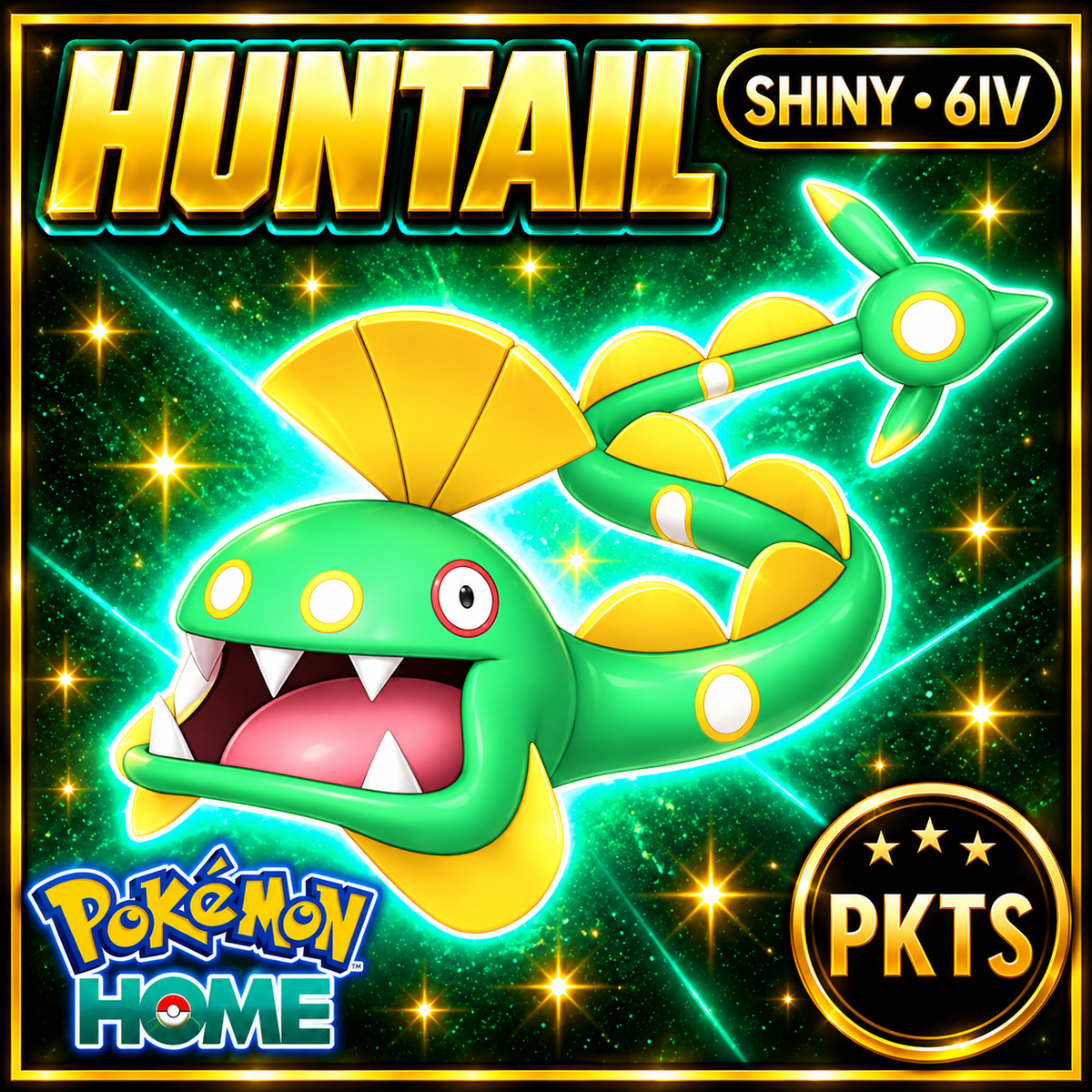 Shiny Huntail Pokémon HOME 6IV Competitive Battle Ready - Image 1