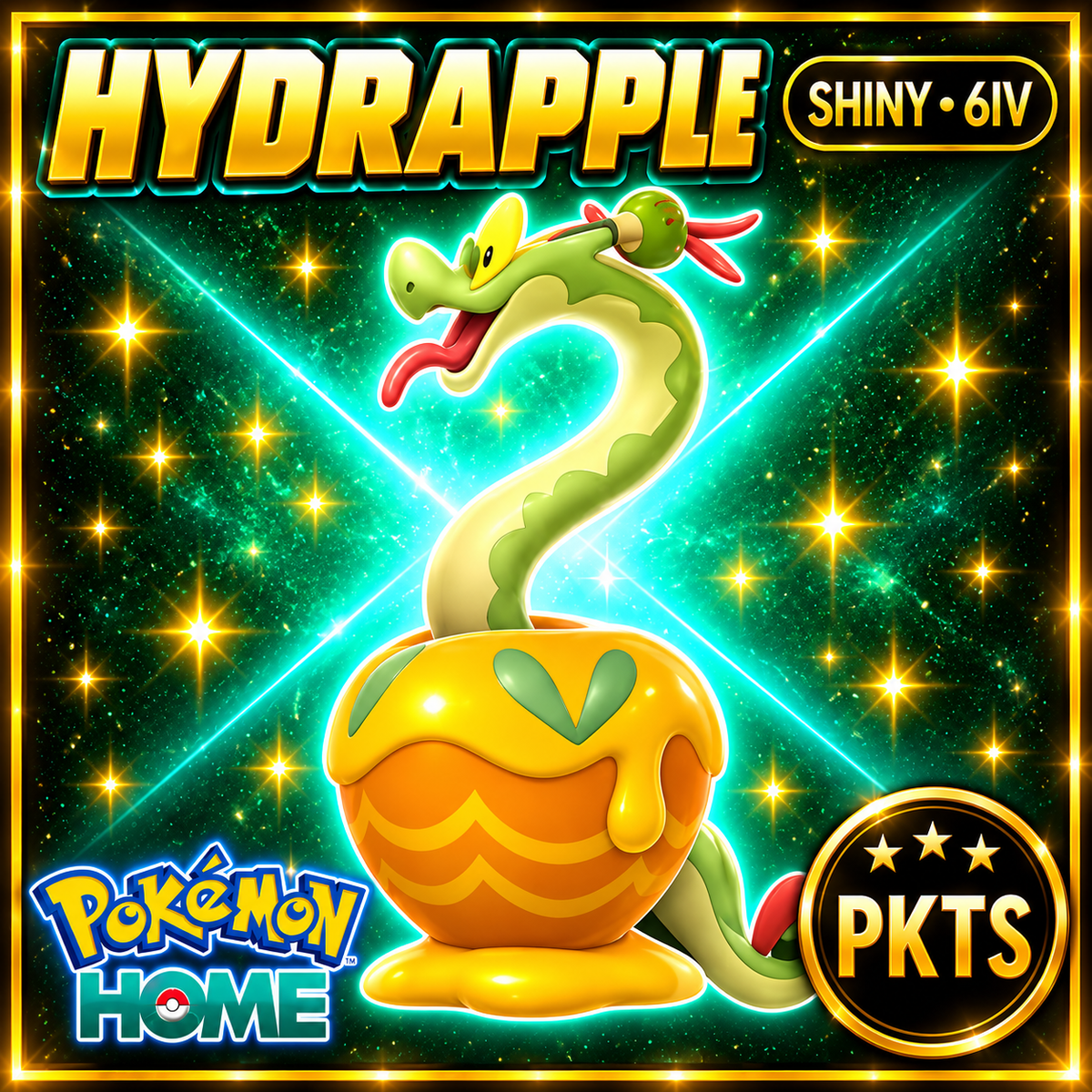 Shiny Hydrapple Pokémon HOME 6IV Competitive Battle Ready - Image 1