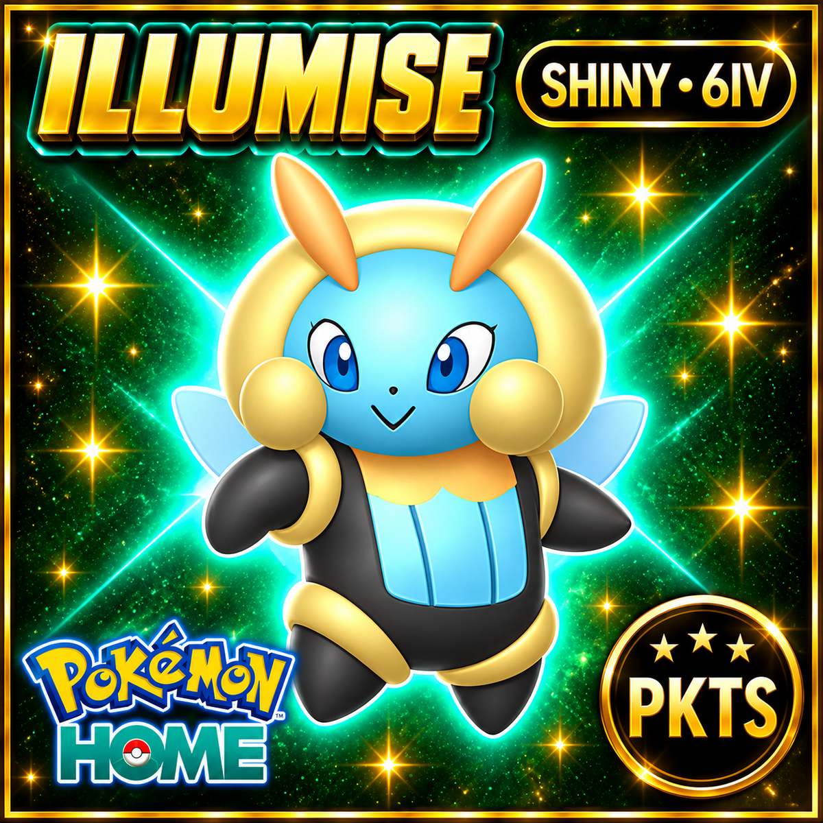 Shiny Illumise Pokémon HOME 6IV Competitive Battle Ready - Image 1