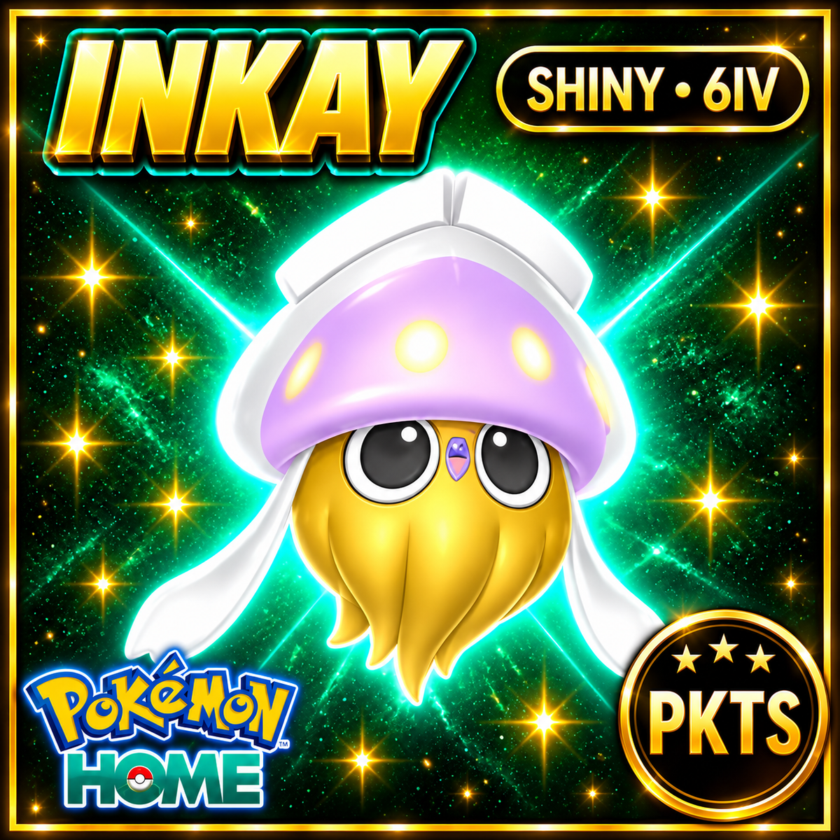 Shiny Inkay Pokémon HOME 6IV Competitive Battle Ready - Image 1