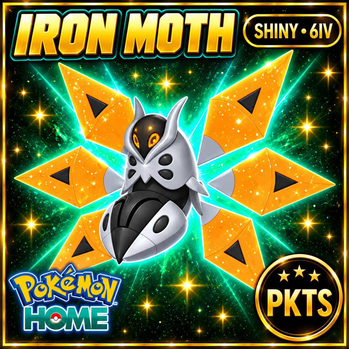 Shiny Iron Moth Pokémon HOME 6IV Competitive Battle Ready - Image 1