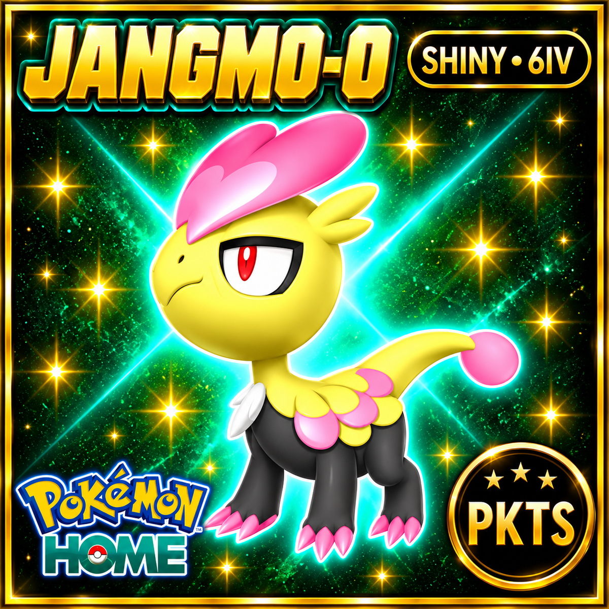 Shiny Jangmo-o Pokémon HOME 6IV Competitive Battle Ready - Image 1