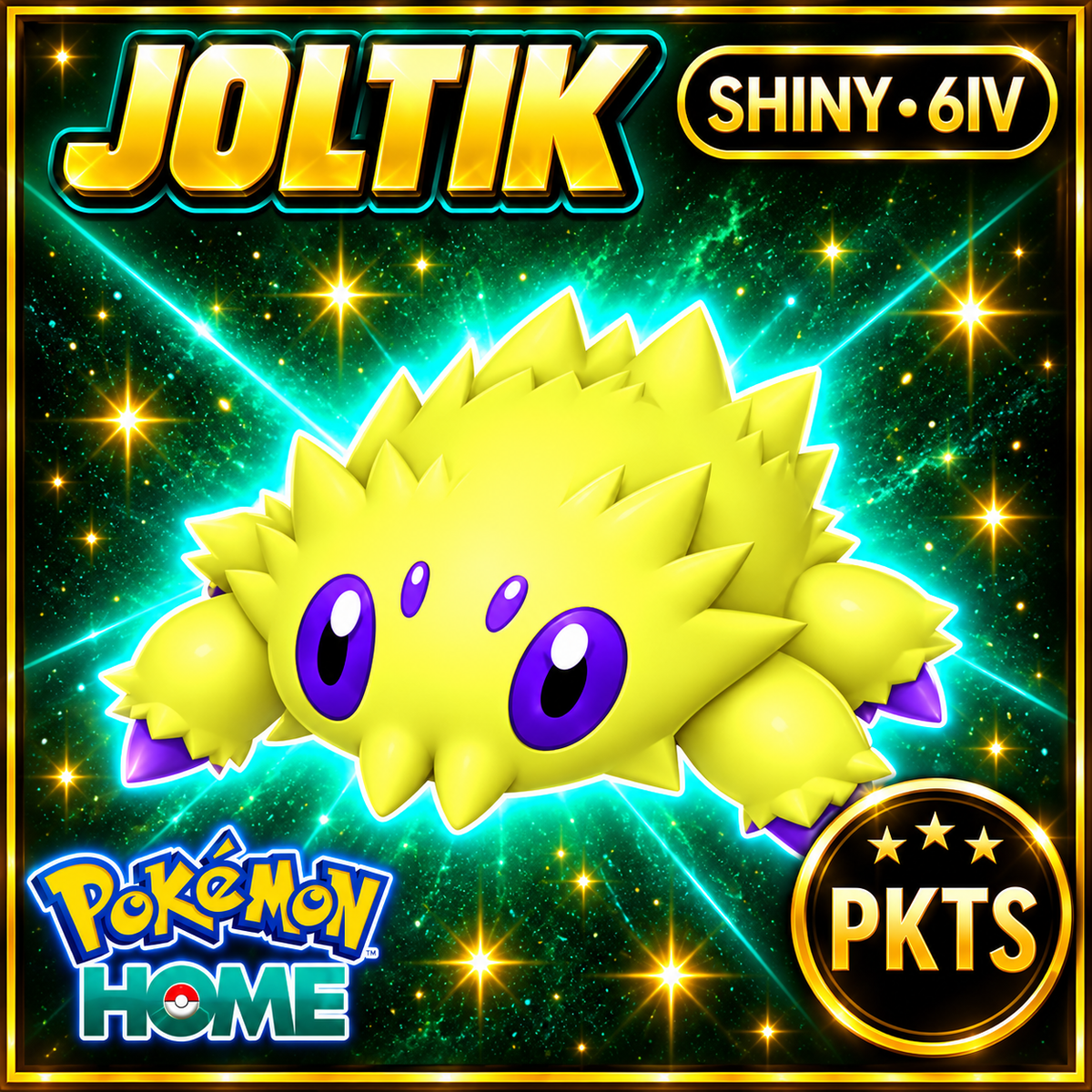 Shiny Joltik Pokémon HOME 6IV Competitive Battle Ready - Image 1