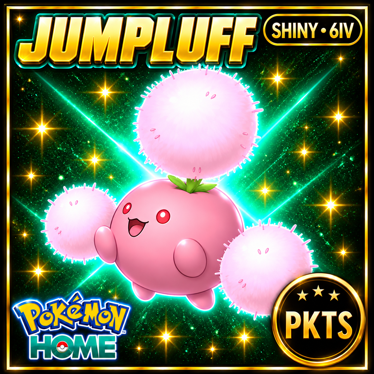 Shiny Jumpluff Pokémon HOME 6IV Competitive Battle Ready - Image 1