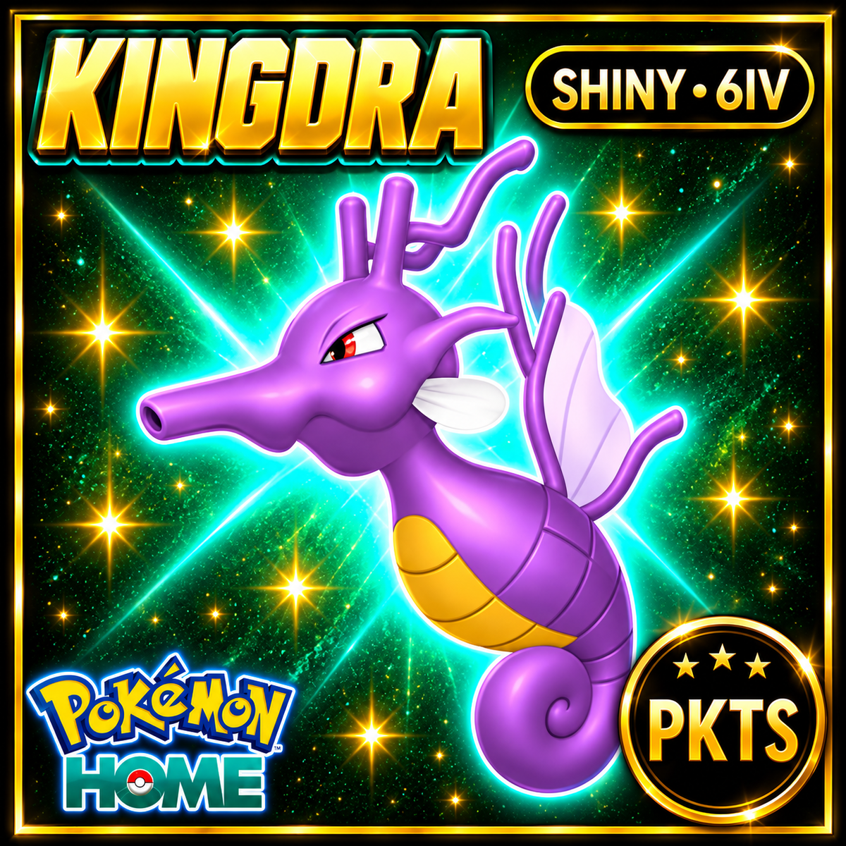 Shiny Kingdra Pokémon HOME 6IV Competitive Battle Ready - Image 1