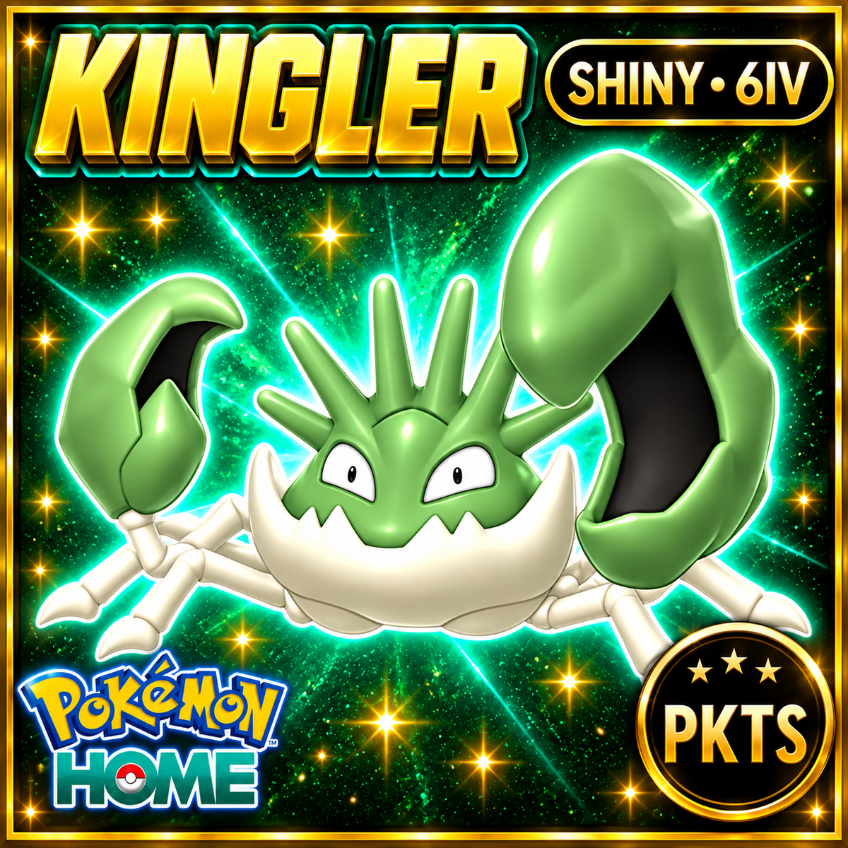 Shiny Kingler Pokémon HOME 6IV Competitive Battle Ready - Image 1