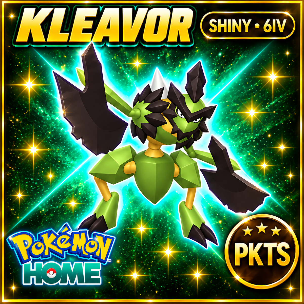 Shiny Kleavor Pokémon HOME 6IV Competitive Battle Ready - Image 1