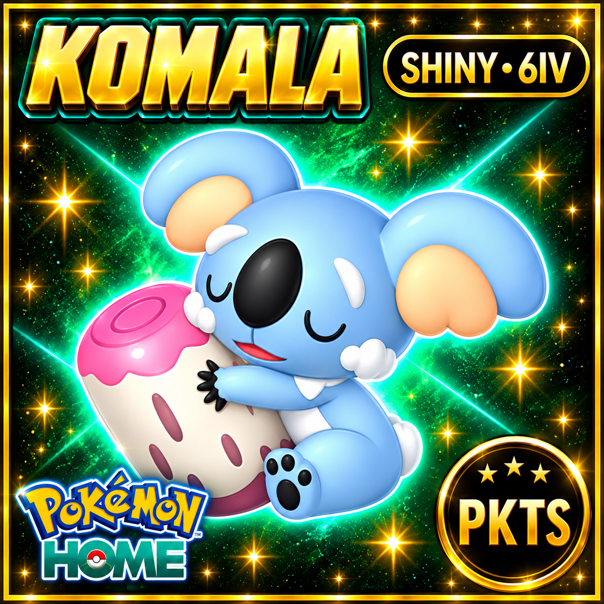 Shiny Komala Pokémon HOME 6IV Competitive Battle Ready - Image 1
