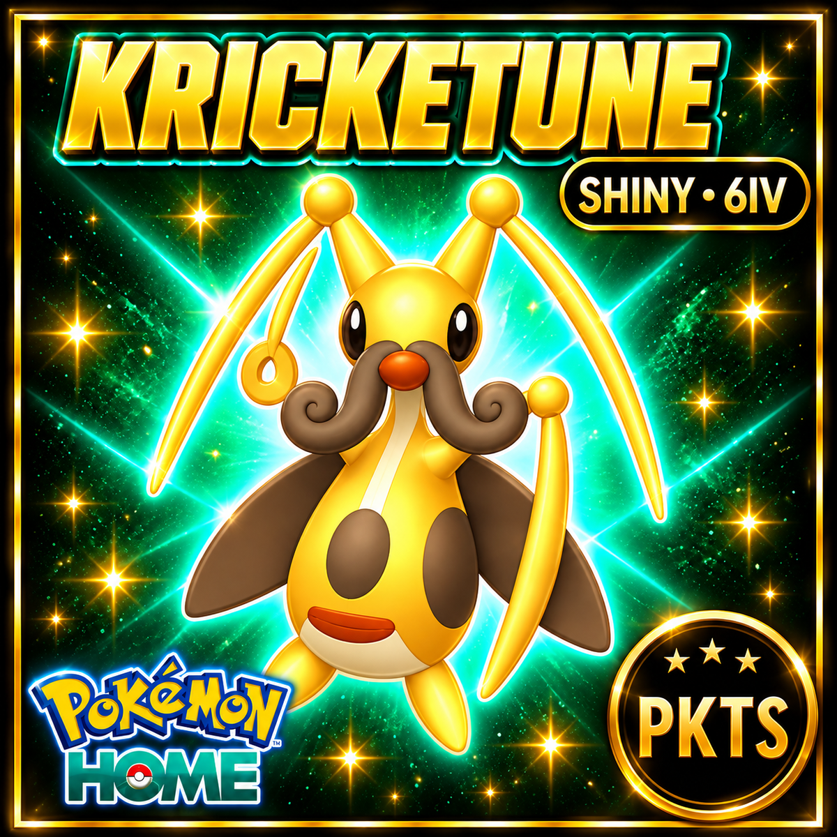 Shiny Kricketune Pokémon HOME 6IV Competitive Battle Ready - Image 1
