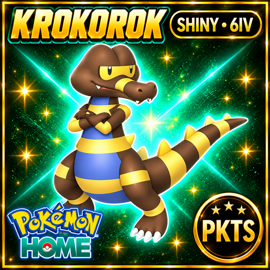 Shiny Alpha Krokorok Pokémon Legends ZA 6IV Competitive Battle Ready - Image 1