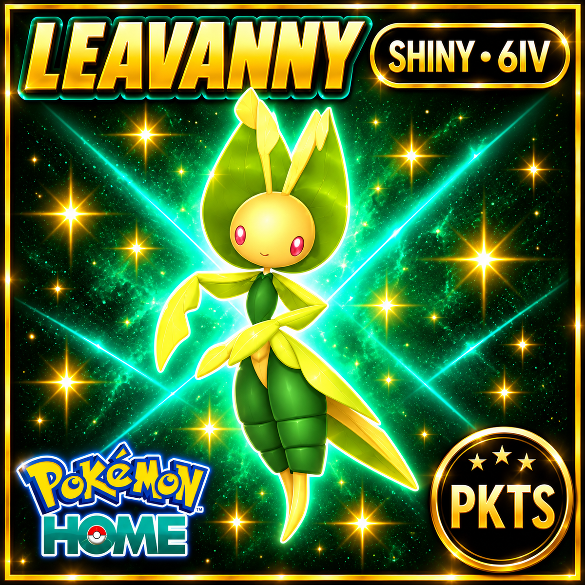 Shiny Leavanny Pokémon HOME 6IV Competitive Battle Ready - Image 1
