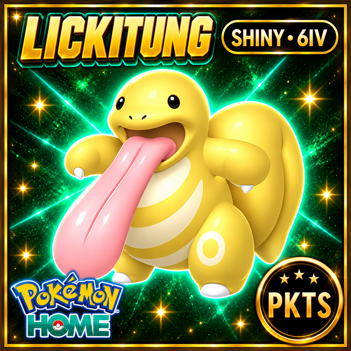 Shiny Lickitung Pokémon HOME 6IV Competitive Battle Ready - Image 1