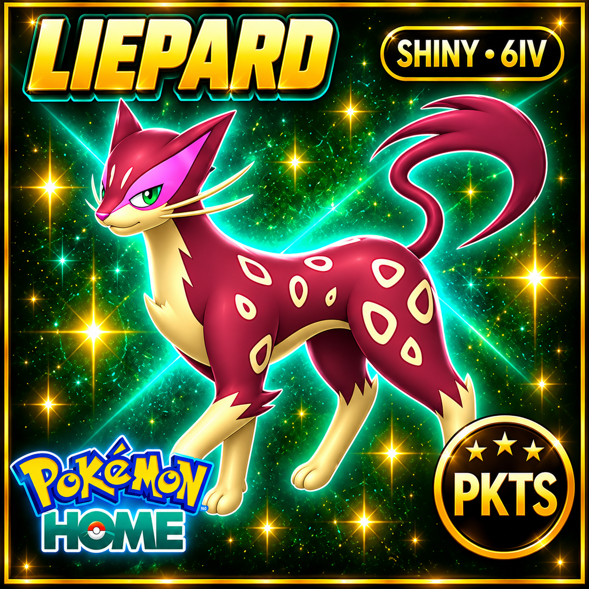 Shiny Liepard Pokémon HOME 6IV Competitive Battle Ready - Image 1