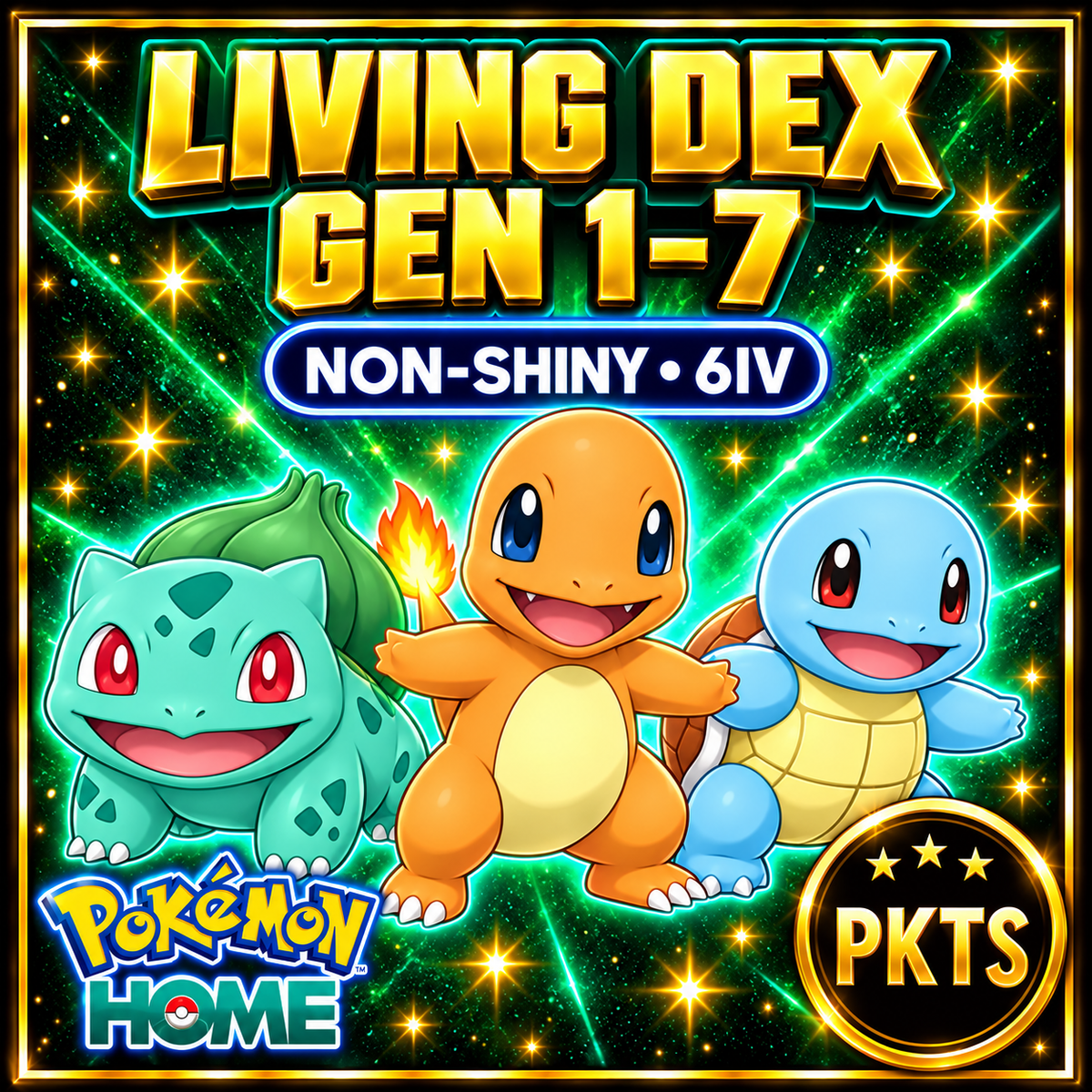 Non-Shiny Living Dex Gen 1-7 Pokemon Home, Complete Pokedex All Forms, Legendaries Mythicals 6IV, Competitive Trade Service - Image 1