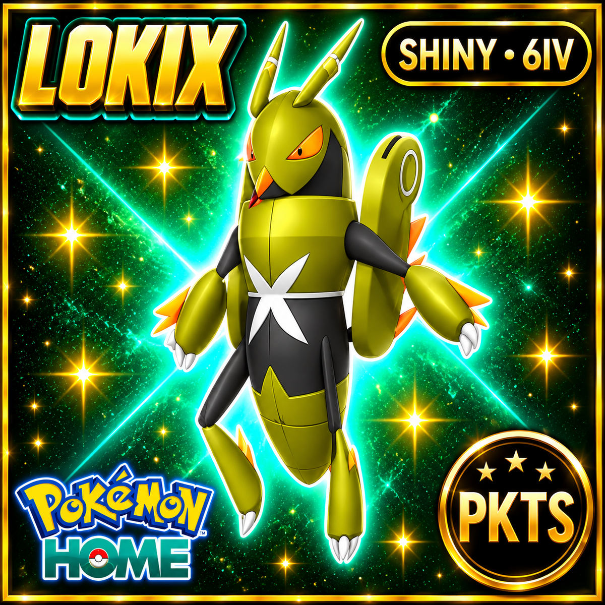 Shiny Lokix Pokémon HOME 6IV Competitive Battle Ready - Image 1