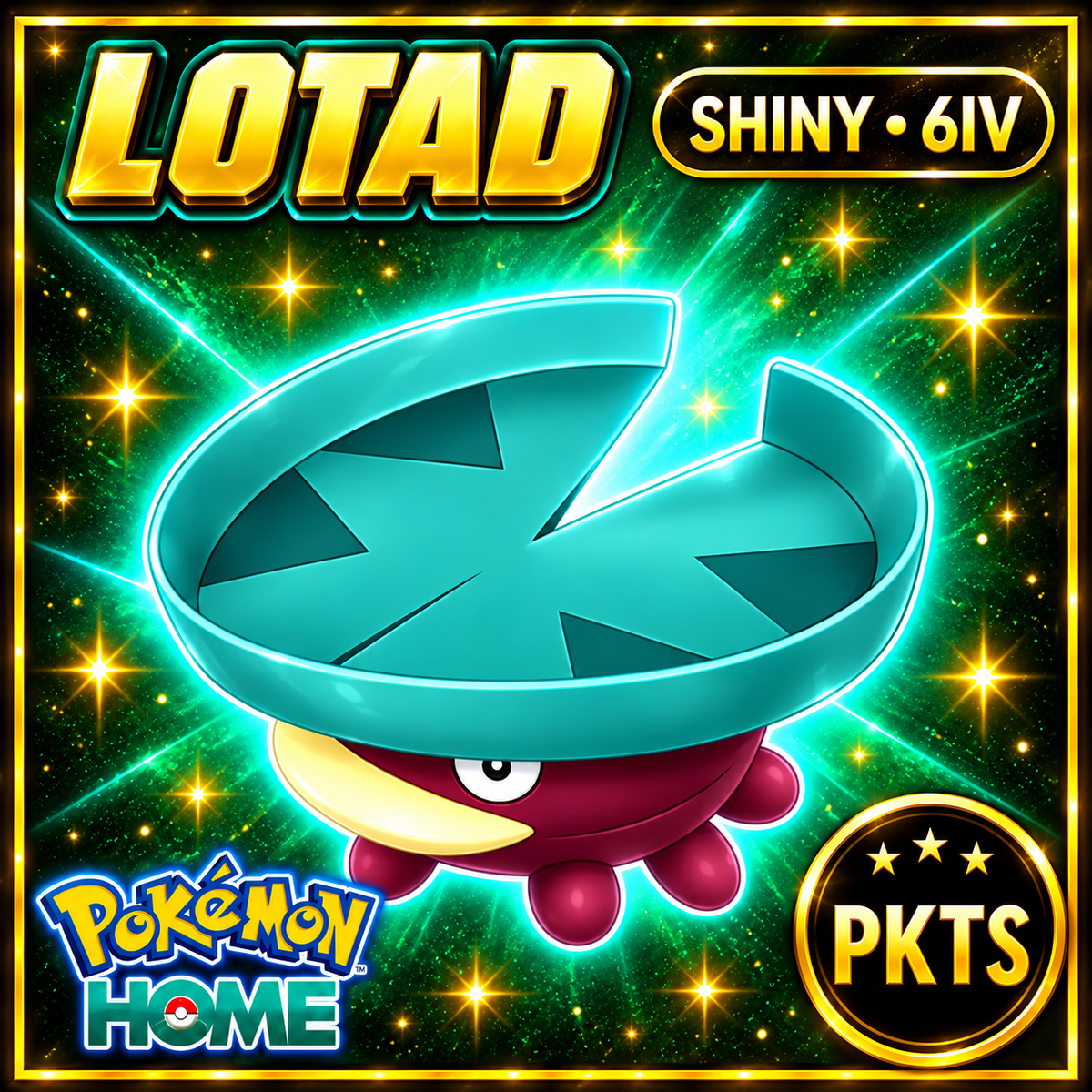Shiny Lotad Pokémon HOME 6IV Competitive Battle Ready - Image 1