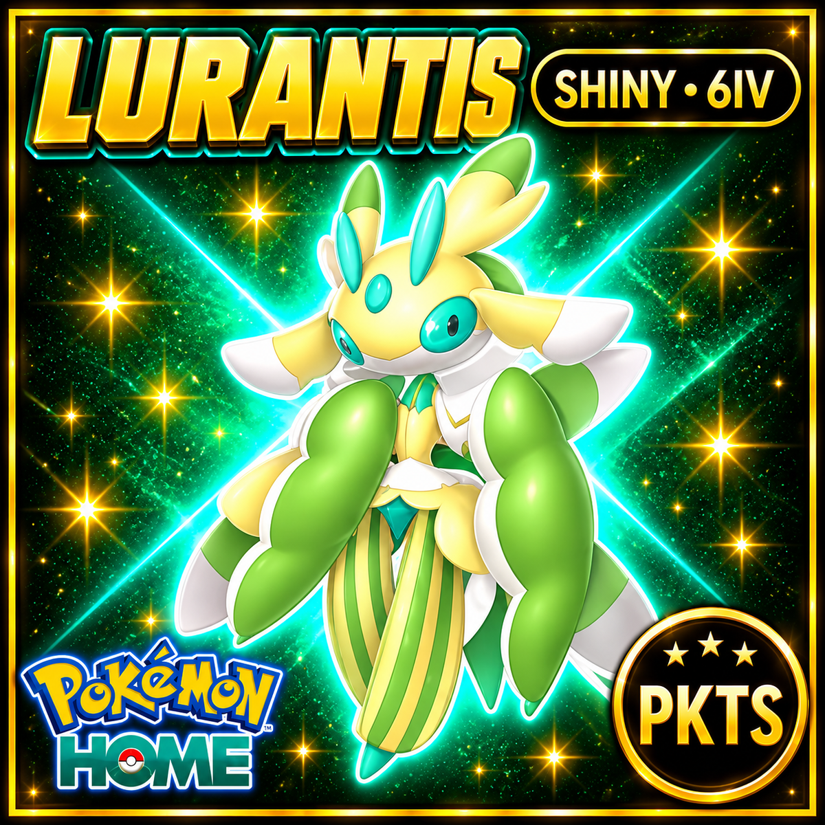 Shiny Lurantis Pokémon HOME 6IV Competitive Battle Ready - Image 1