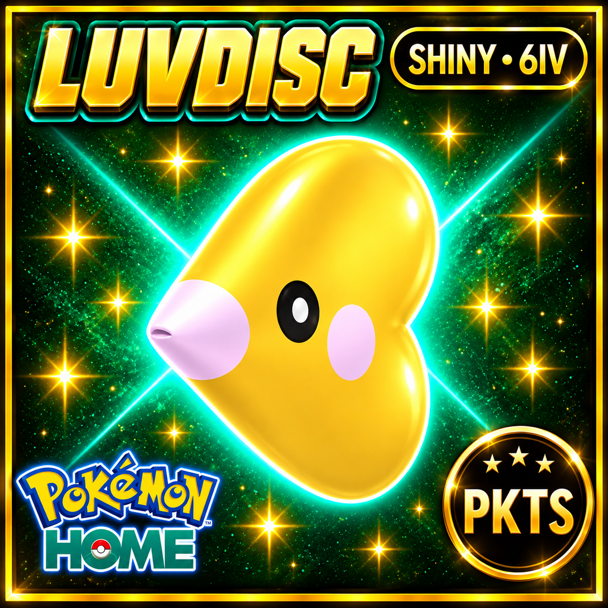Shiny Luvdisc Pokémon HOME 6IV Competitive Battle Ready - Image 1