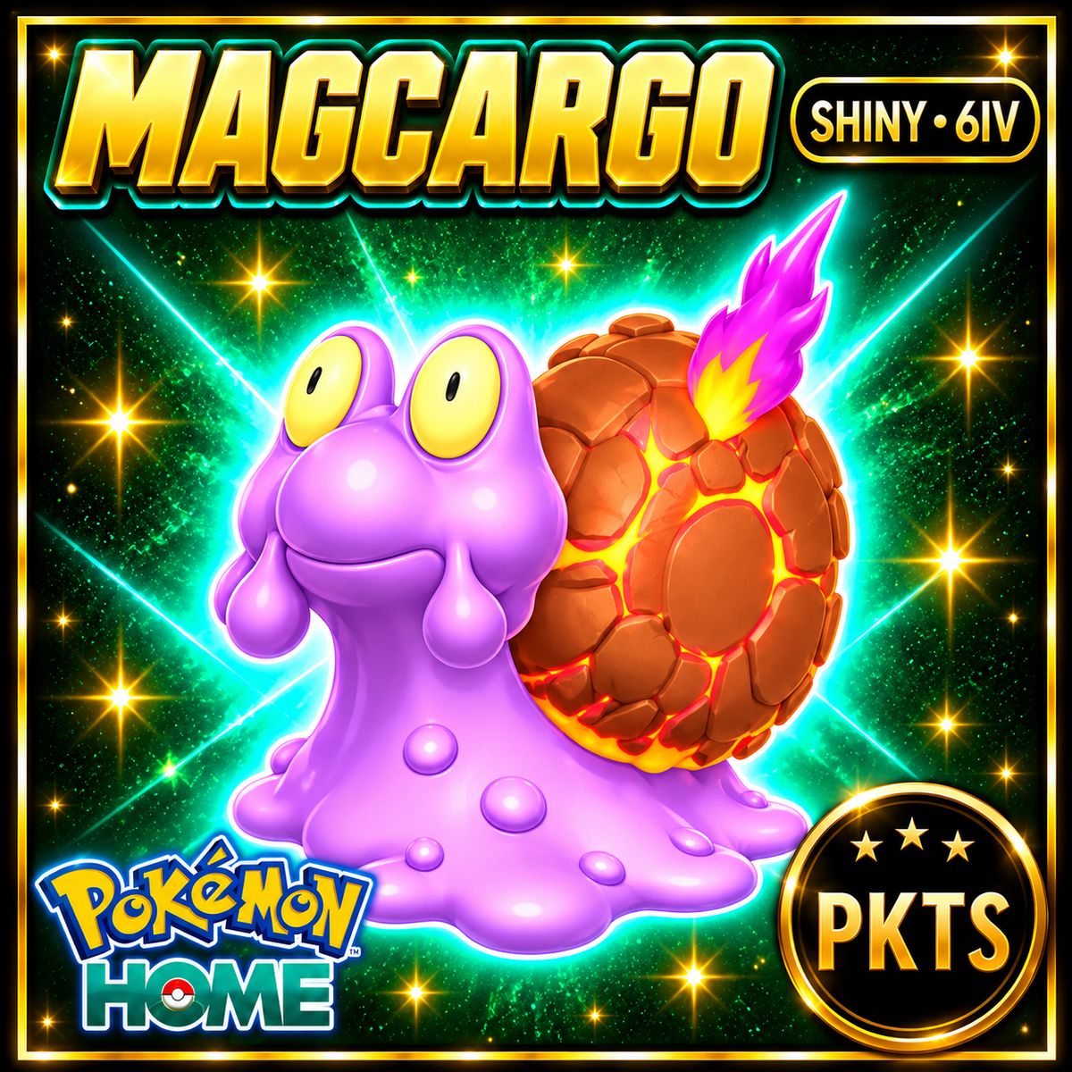 Shiny Magcargo Pokémon HOME 6IV Competitive Battle Ready - Image 1