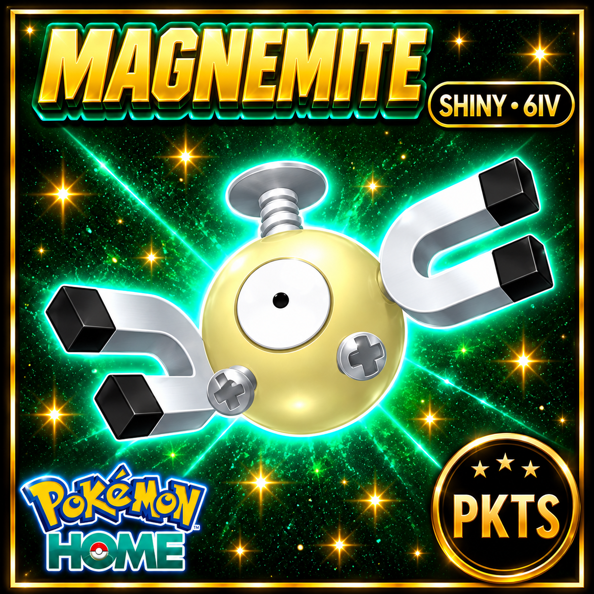 Shiny Magnemite Pokémon HOME 6IV Competitive Battle Ready - Image 1