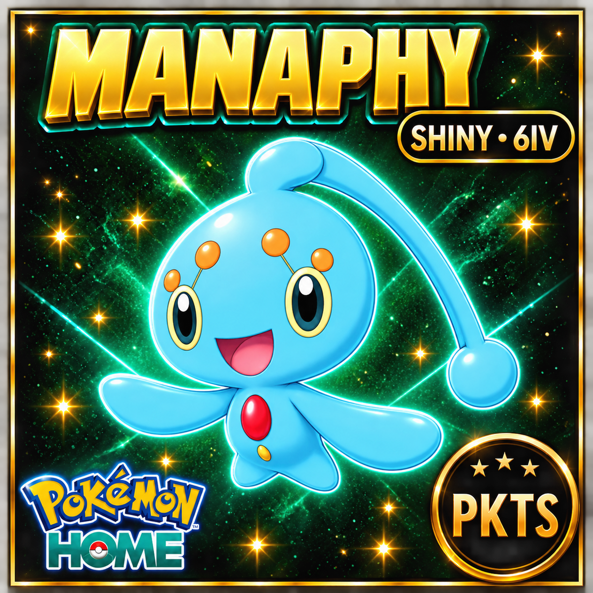 Shiny Manaphy 6IV Pokémon Scarlet Violet Link Trade | PKTS