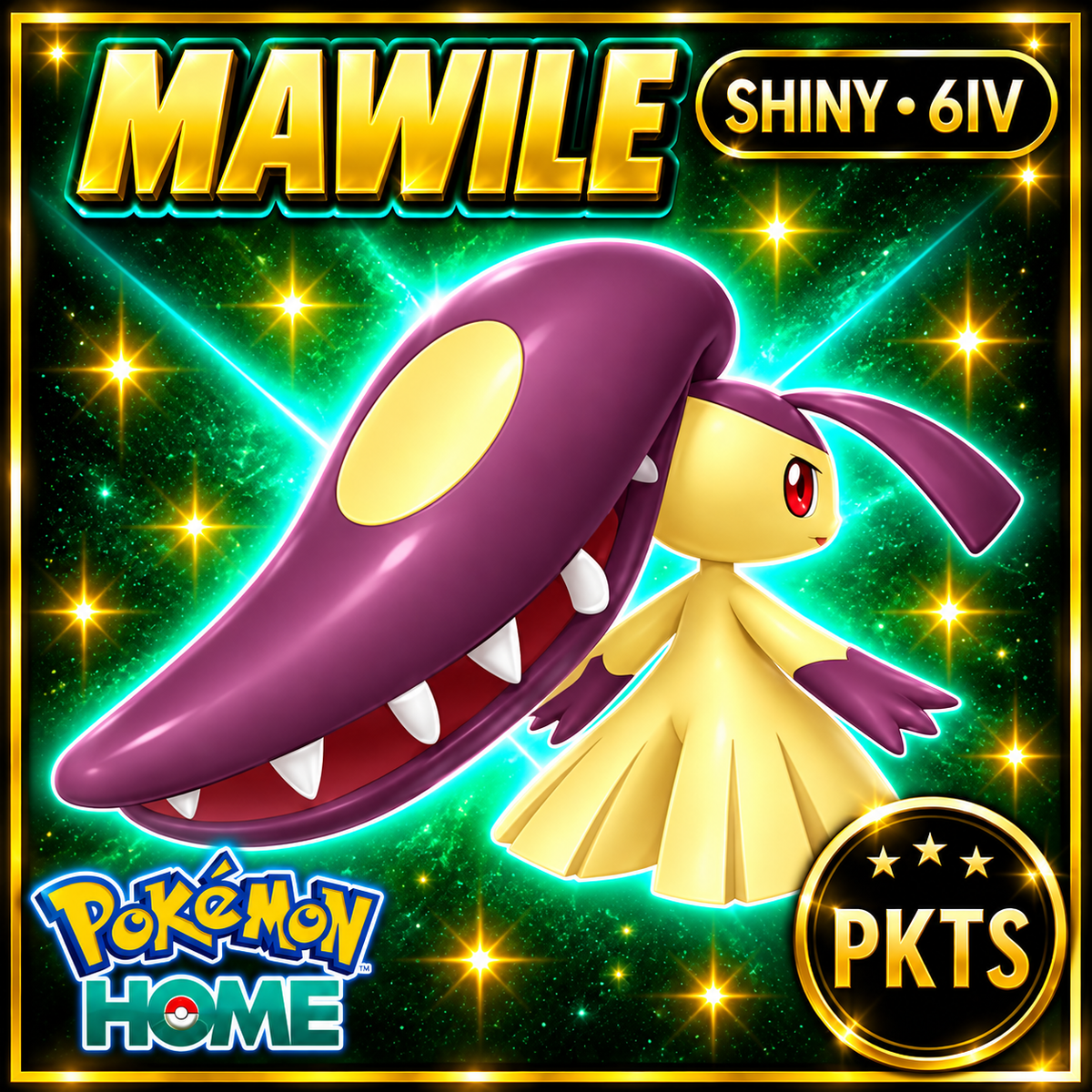 Shiny Mawile Pokémon HOME 6IV Competitive Battle Ready - Image 1