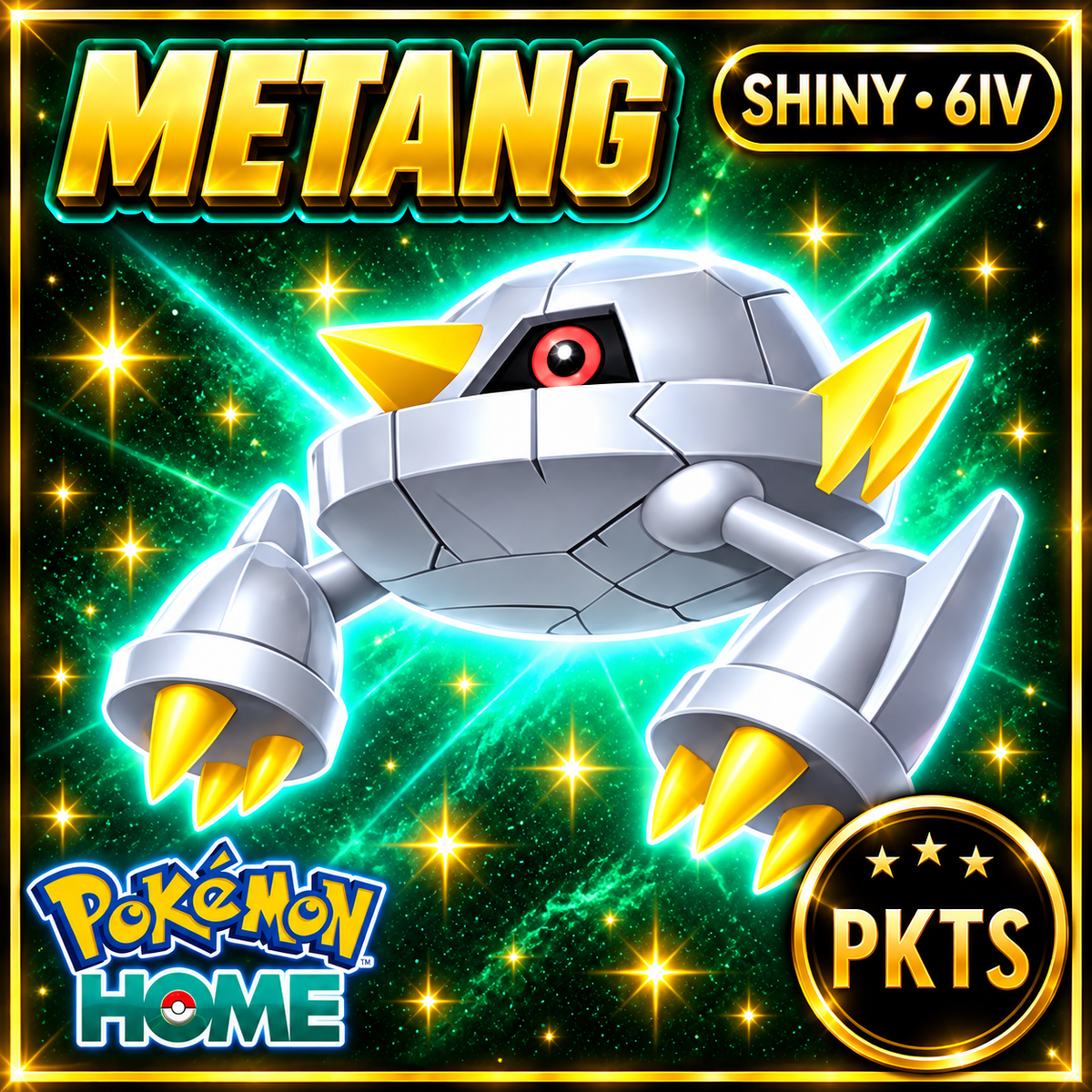 Shiny Metang Pokémon HOME 6IV Competitive Battle Ready - Image 1