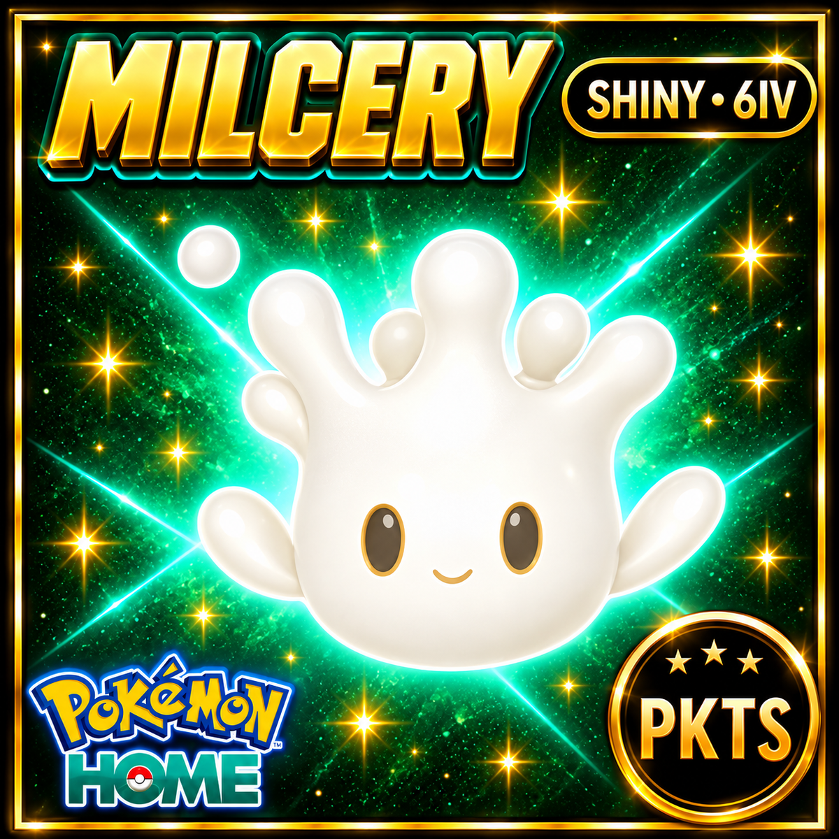Shiny Milcery Pokémon HOME 6IV Competitive Battle Ready - Image 1