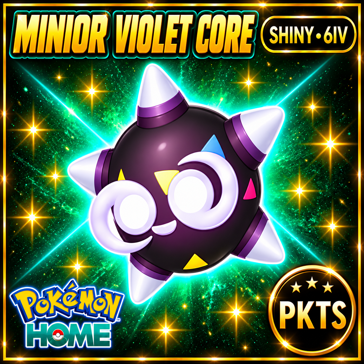Shiny Minior Violet Core Pokémon HOME 6IV Competitive Battle Ready - Image 1
