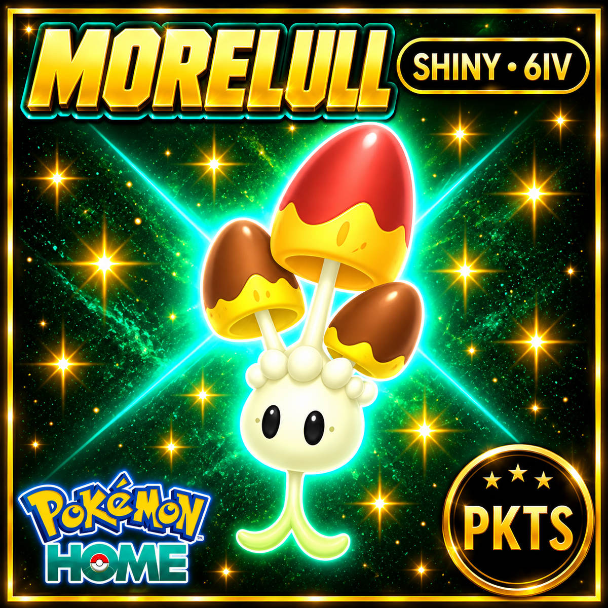 Shiny Morelull Pokémon HOME 6IV Competitive Battle Ready - Image 1