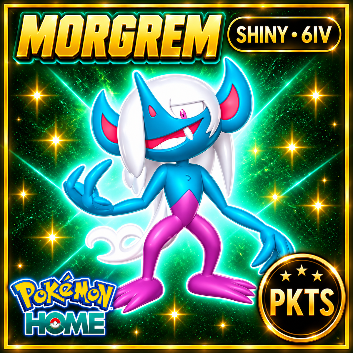 Shiny Morgrem Pokémon HOME 6IV Competitive Battle Ready - Image 1