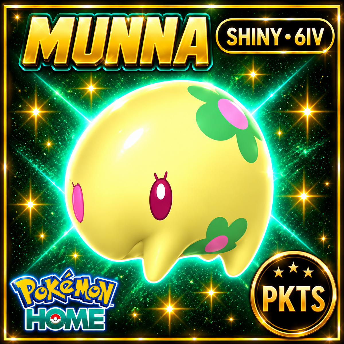 Shiny Munna Pokémon HOME 6IV Competitive Battle Ready - Image 1