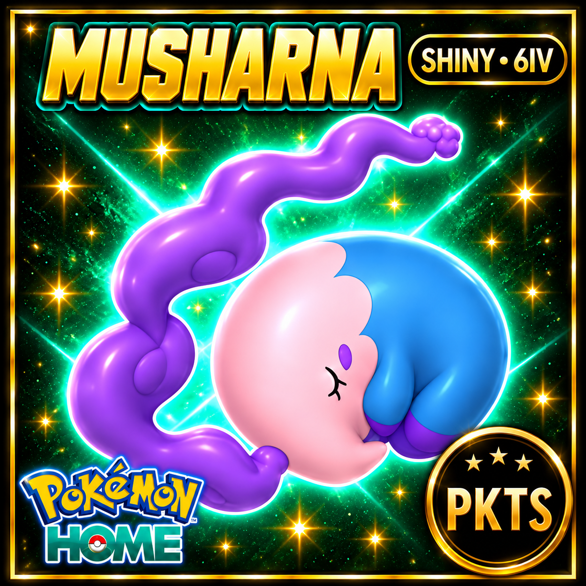 Shiny Musharna Pokémon HOME 6IV Competitive Battle Ready - Image 1