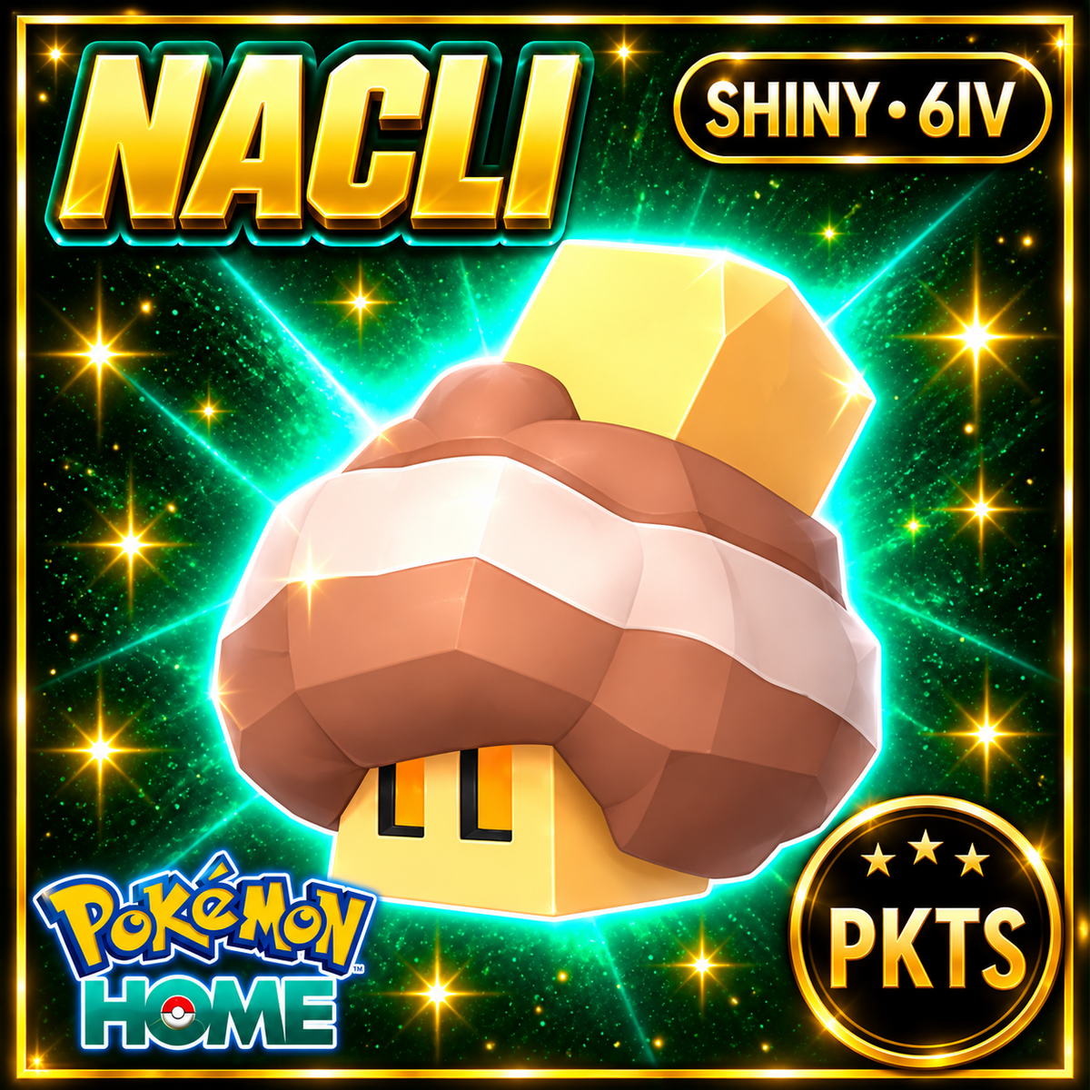 Shiny Nacli Pokémon HOME 6IV Competitive Battle Ready - Image 1