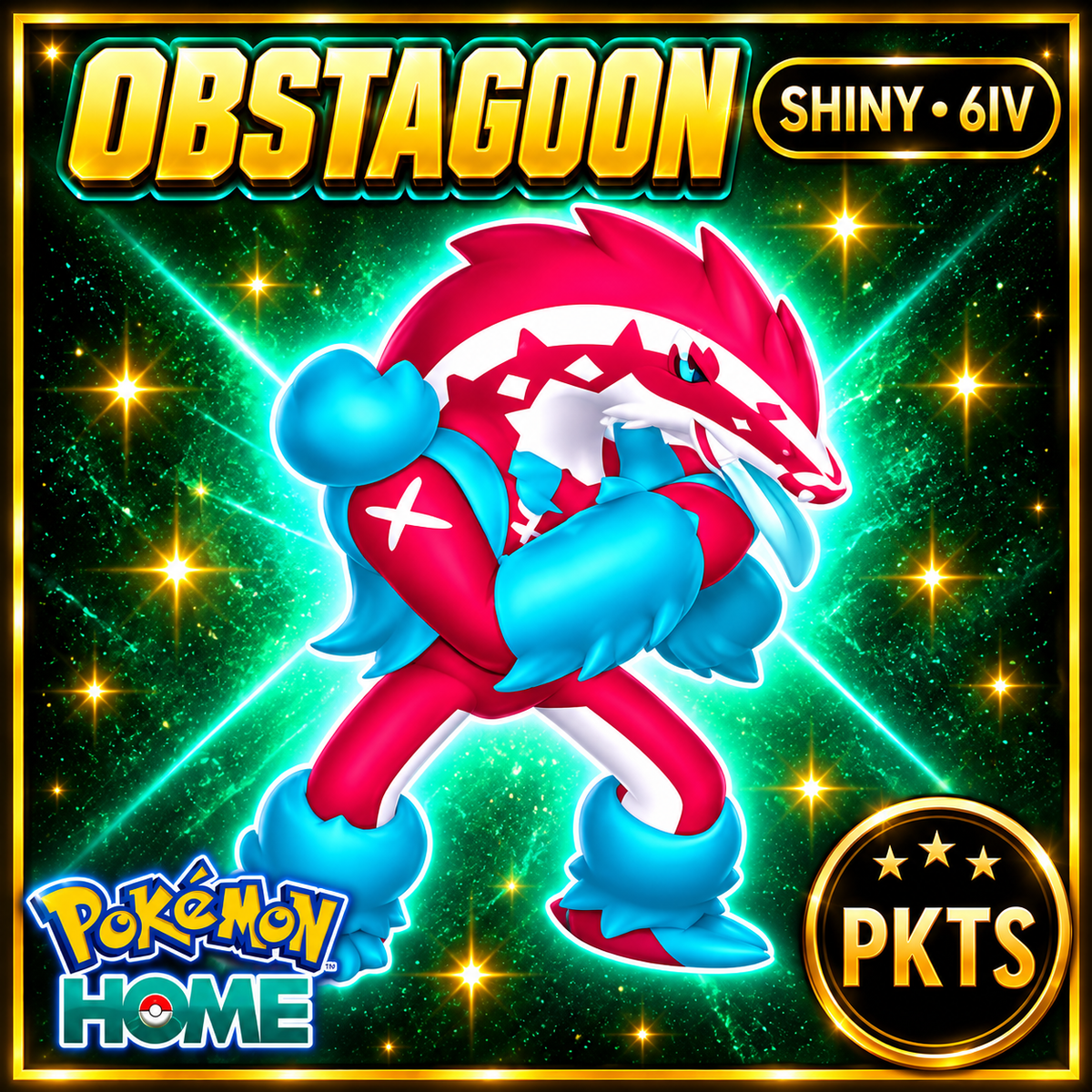 Shiny Obstagoon Pokémon HOME 6IV Competitive Battle Ready - Image 1