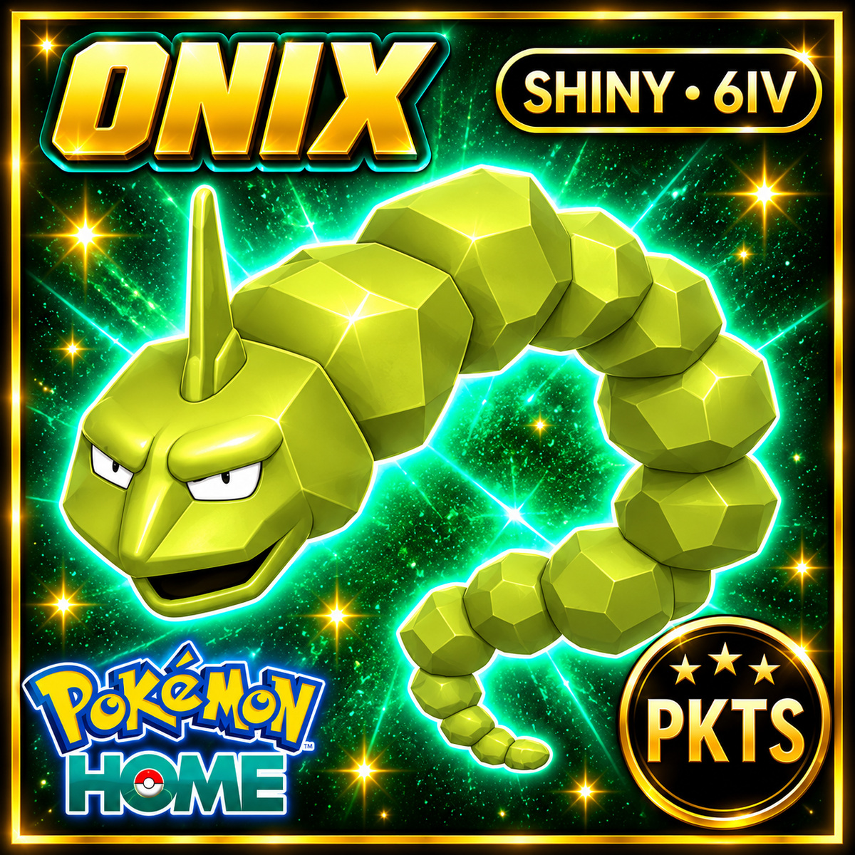Shiny Onix Pokémon HOME 6IV Competitive Battle Ready - Image 1