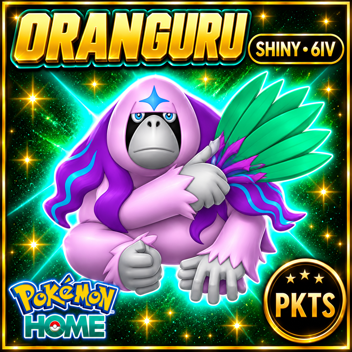 Shiny Oranguru Pokémon HOME 6IV Competitive Battle Ready - Image 1