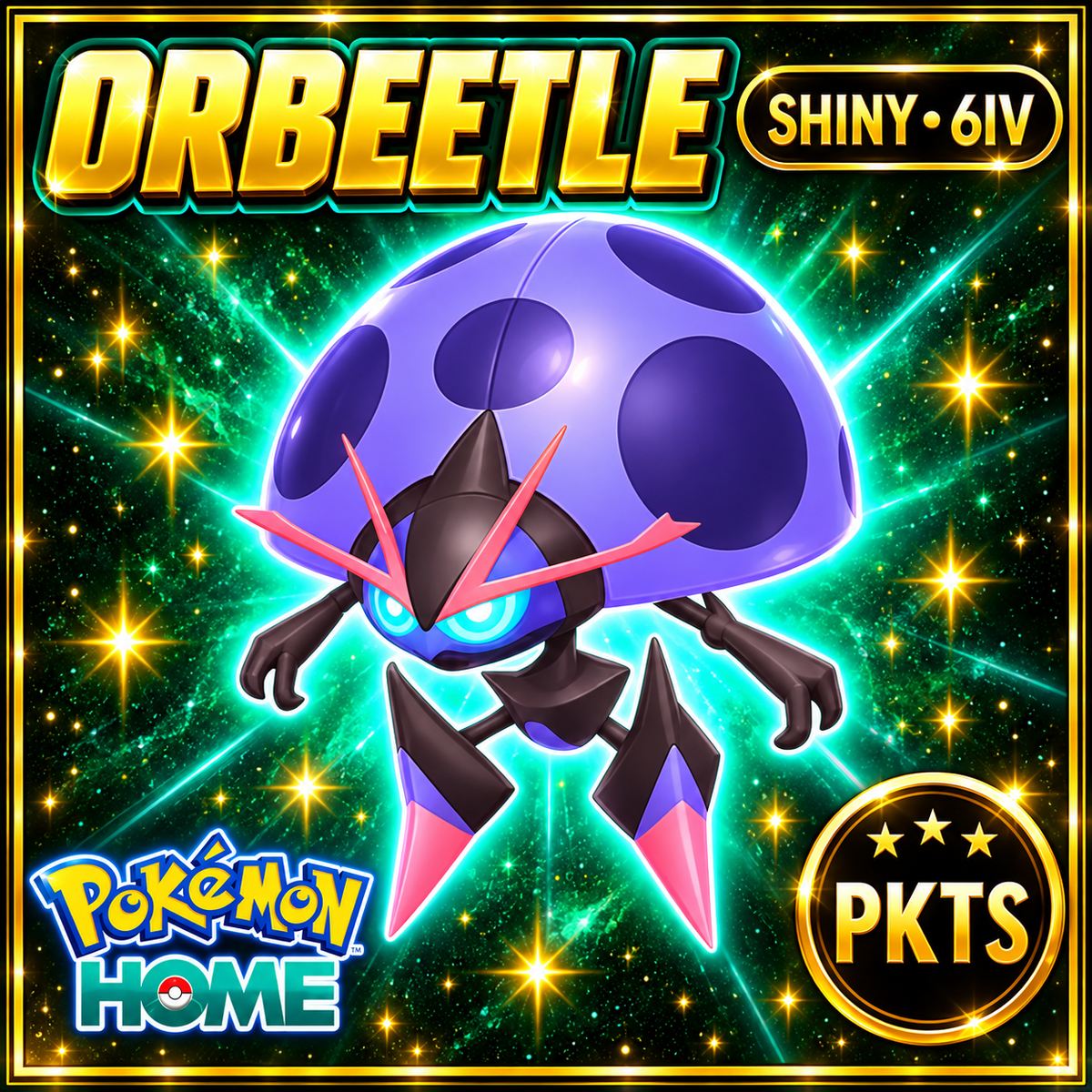 Shiny Orbeetle Pokémon HOME 6IV Competitive Battle Ready - Image 1