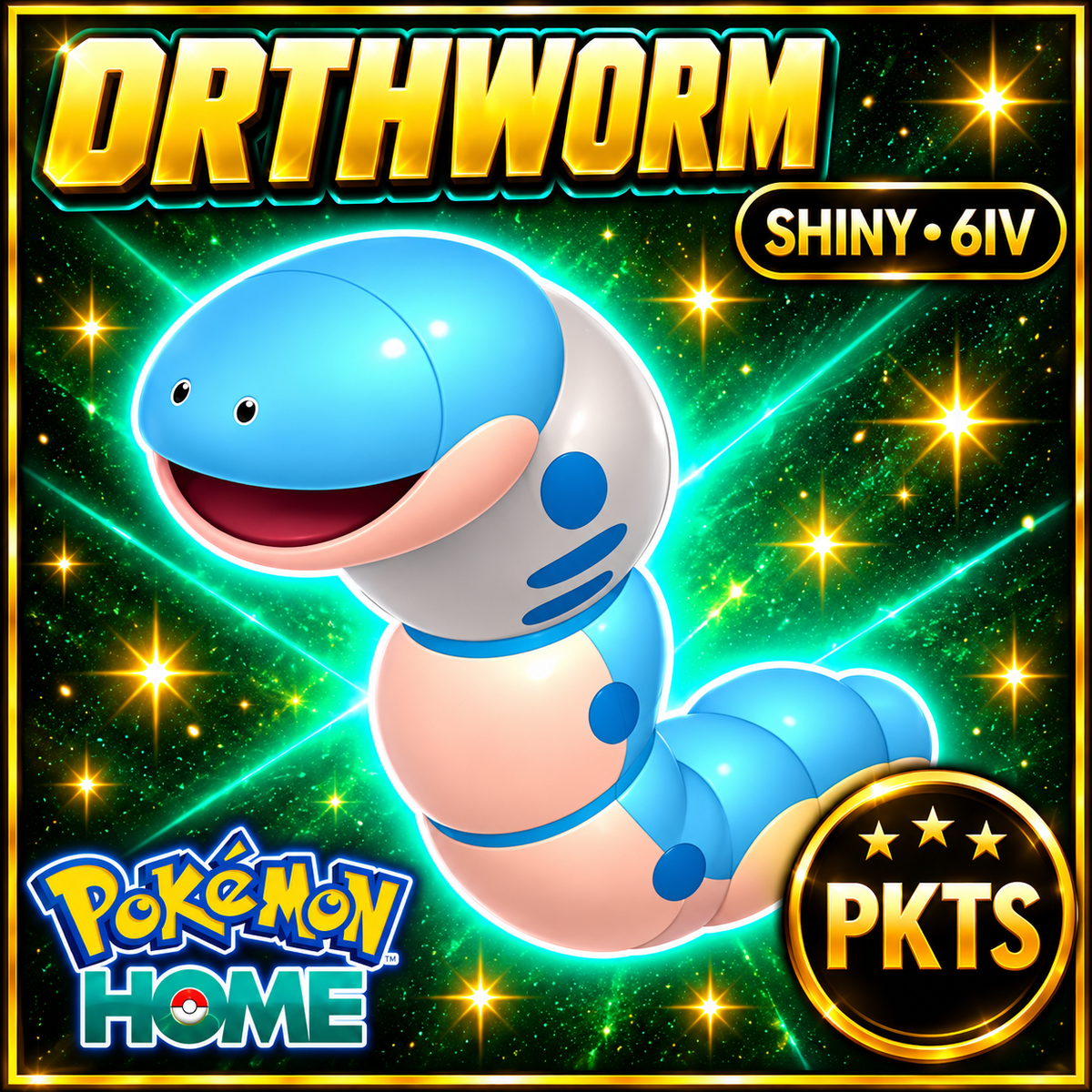 Shiny Orthworm Pokémon HOME 6IV Competitive Battle Ready - Image 1