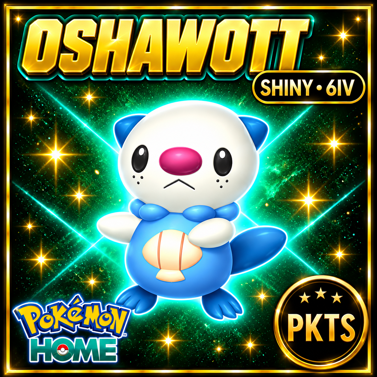 Shiny Oshawott Pokémon HOME 6IV Competitive Battle Ready - Image 1