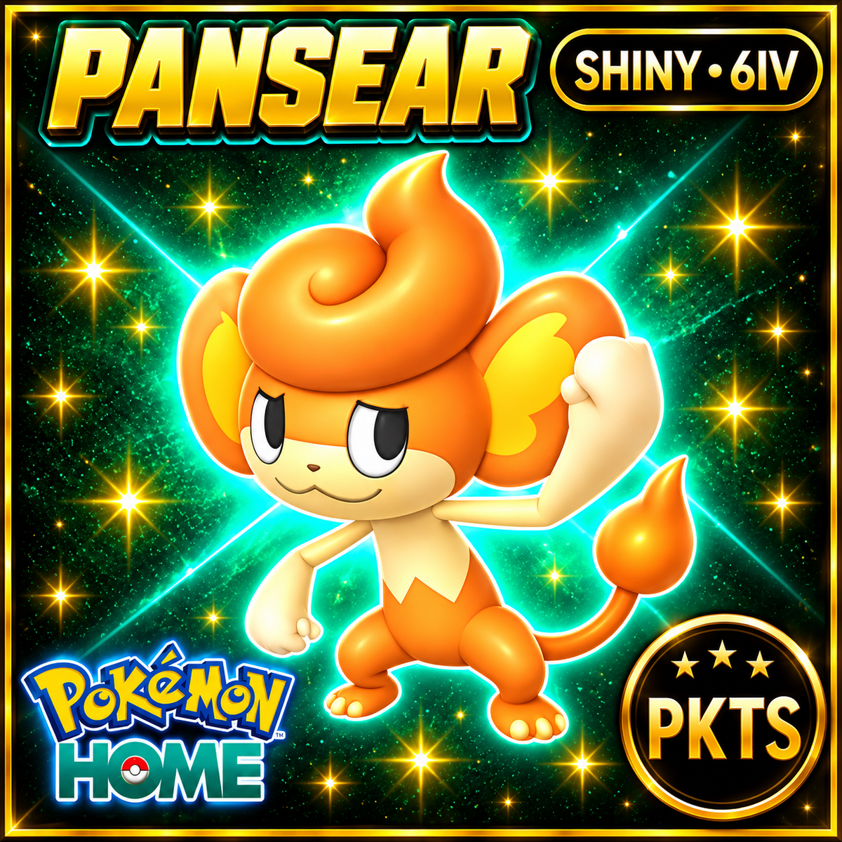Shiny Pansear Pokémon HOME 6IV Competitive Battle Ready - Image 1