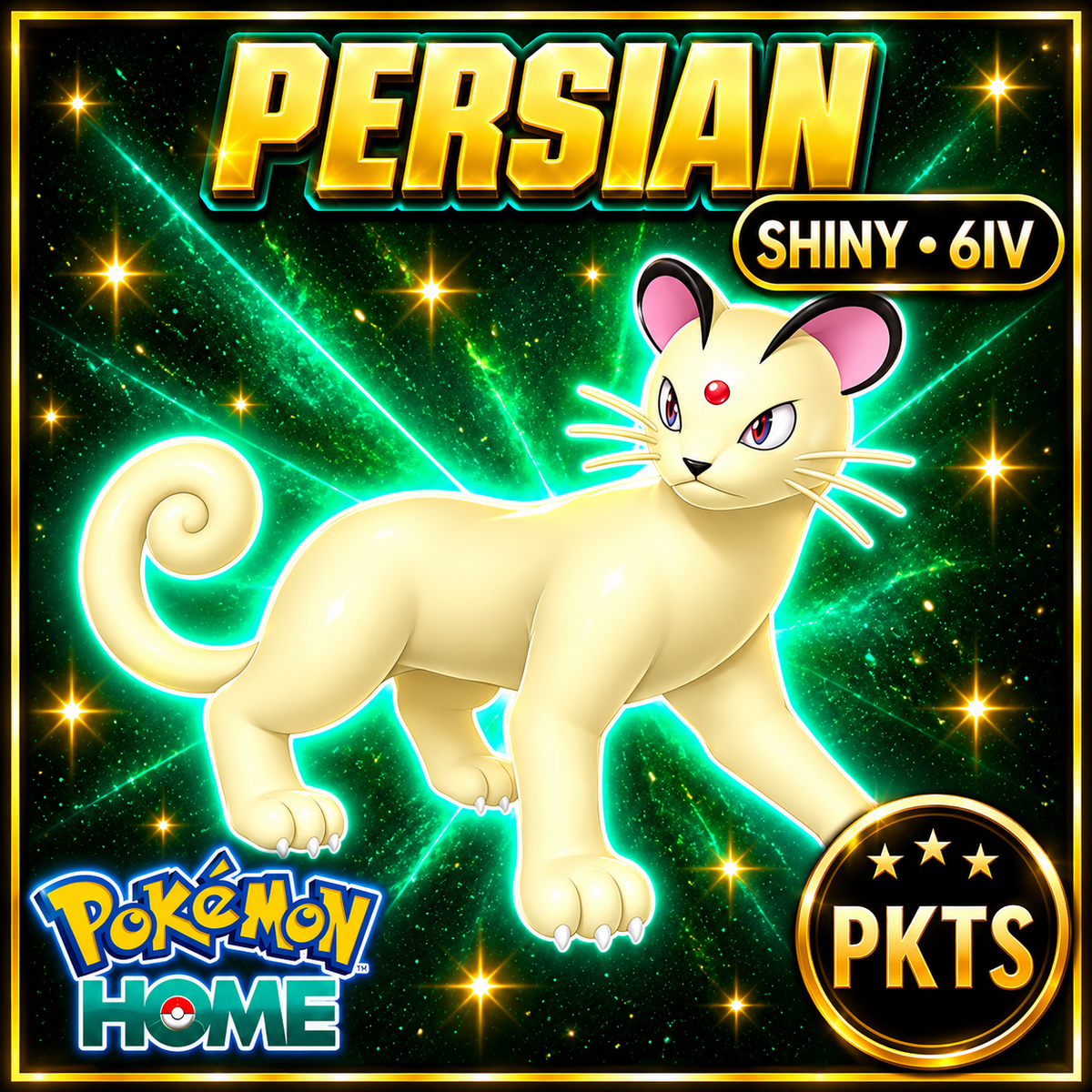 Shiny Persian Pokémon HOME 6IV Competitive Battle Ready - Image 1