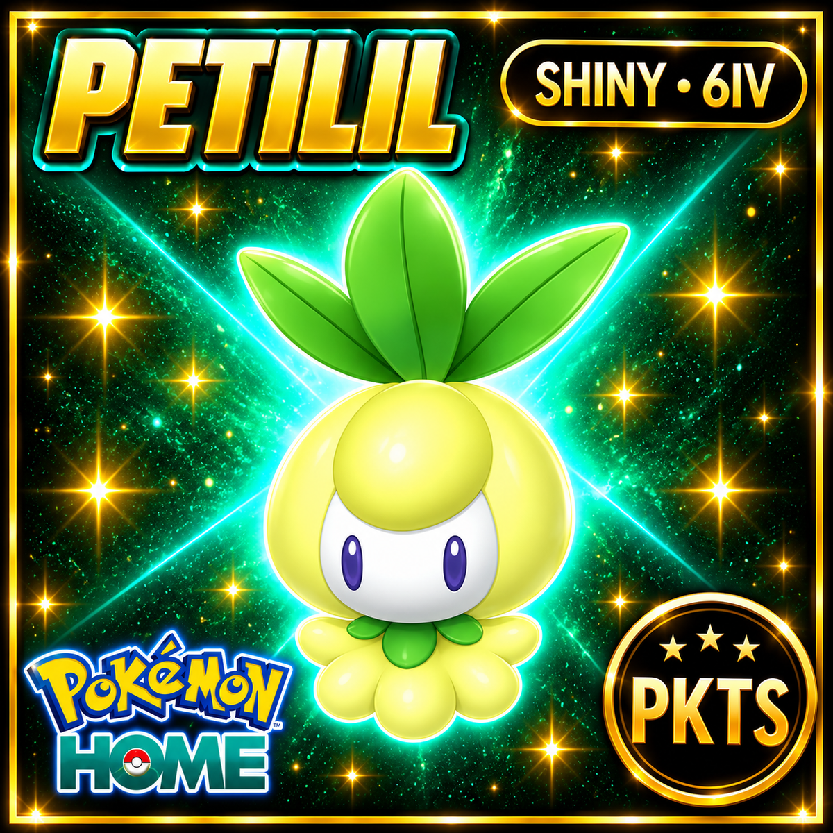 Shiny Petilil Pokémon HOME 6IV Competitive Battle Ready - Image 1